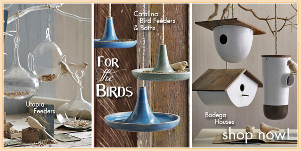 Bird feeders and baths from Pop Deluxe