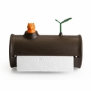 Log and Squirrel Paper Towel Holder