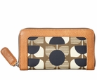 Orla Kiely Square Flower Big Zip Wallet in Stone | Spring 2012 Collection