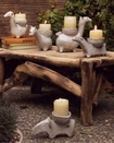 Hand Crafted Tea Light Holders Set of 5